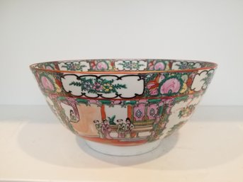 Large Antique Chinese Famille Rose Medallion Bowl