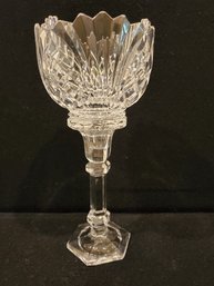 Vintage Tall Dramatic Bombay Company Cut Crystal Wellington Votive Holder