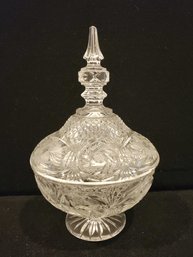 Large Vintage Chrystal Covered Centerpiece / Candy Dish