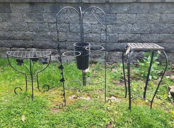 Group Of Metal Garden Stands