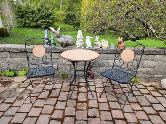 Clay And Wrought Iron Patio Set*