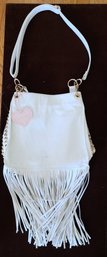 Imoshian Never Used White Hobo Fringe Handbag