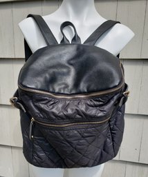 Street Level Black Harlequin Stitch Backpack