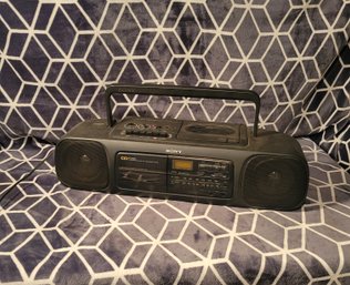 Sony Boombox.  Tested And Working. - - - - - - - - - - -- - - -- - - - Loc:Garage