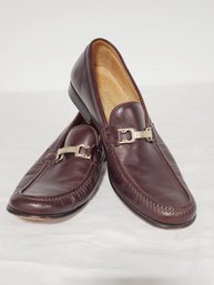 Men's Salvatore Ferragamo Brown Leather Size 9D Dress Shoes