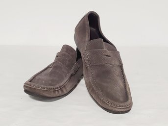 Men's Bruno Magli Italy Brown Suede Slip On Loafers - Size 9.5