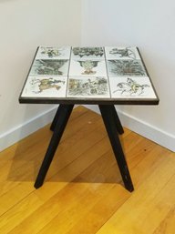 Great Wood & Tile Topped Accent Table