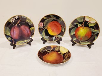 Set Of Four Charter Club Grand Buffet Fruit Themed Dessert Plates