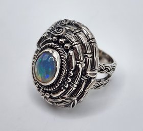 Bali Premium Ethiopian Welo Opal Ring In Sterling