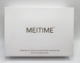 New Meitime 100 Natural Gemstone Facial Roller & Gua Sha