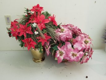 Silk Poinsettia Flower Arrangements #16