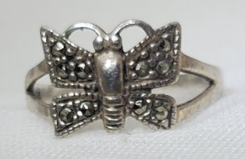 Vintage Sterling Silver Size 7 Butterfly Ring ~ 1.49 Grams