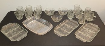 A Collection Of Princess House Fantasia Dishes, No Chips Or Cracks
