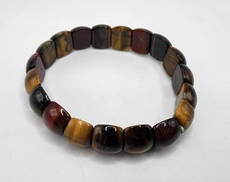 South African Tigers Eye Beaded Stretch Bracelet