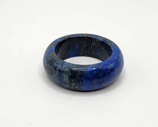 Lapis Carved Band Ring