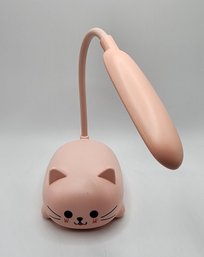 Cute Pink Kitty Lamp With Batteries & Cord