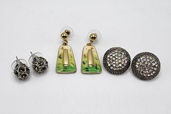 3 Pair Of Vintage Earrings