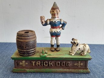 Trick Dog Cast Iron Bank