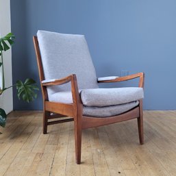 60s Made In England Cintique Walnut Lounge Chair