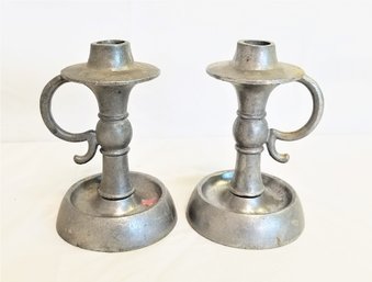 Vintage Sexton Old English Pewter Candleholders