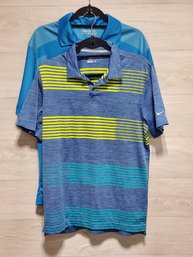 Two Men's NIKE GOLF Sport Polo Shirts - Size Medium