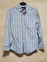 Men's Vineyard Vines By Shep & Ian Men's Size Small Cotton Button Down Plaid Casual Shirt