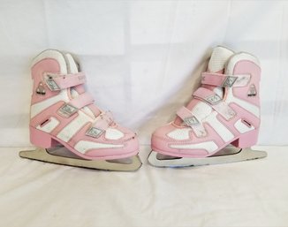 Softec Jackson Vibe Pink/white Girls Adjustable Ice Skates Size 1