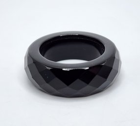 Black Onyx Carved Band Ring