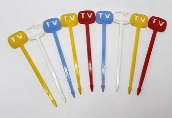 Lot Of 9 Vintage TV Guide Cocktail Spears