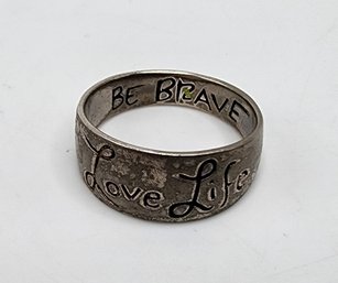 Vintage Love Life, Be Brave Sterling Ring