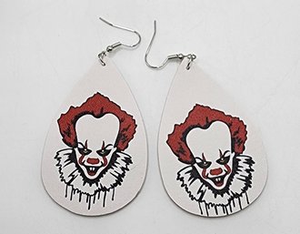 Cool Novelty Pennywise The Clown From IT Earrings