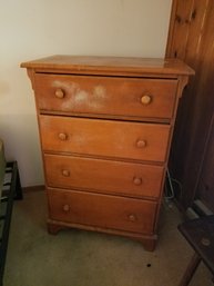 4 Drawer Wood Chest Of Drawers - 30x18x43h