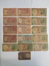 Bank Of India $1, $2 & $5 Rupees Banknotes - Circulated