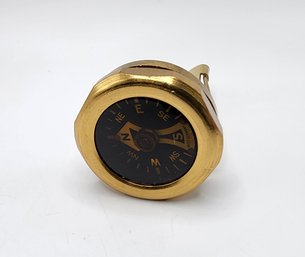 Unusual Vintage Brass Compass