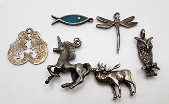 Lot Of 6 Vintage Sterling Silver Charms