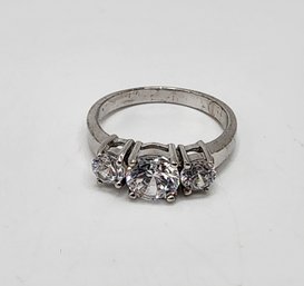 Pretty CZ Sterling Silver Ring