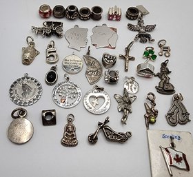 Over 75 Grams Of Vintage Sterling Silver Charms