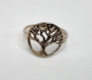Vintage Sterling Silver Tree Of Life Ring