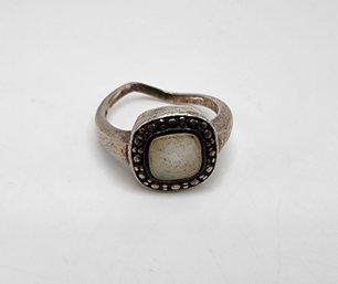 Vintage Mother Of Pearl Ring In Sterling