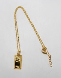 Novelty Gold Bar Necklace