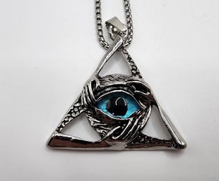 Really Cool Illuminati Eye Novelty Pendant Necklace