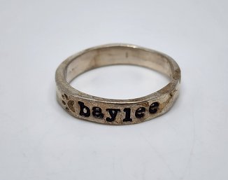 Vintage Engraved Baylee Dog Ring