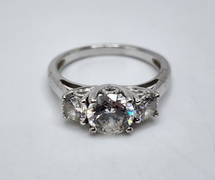 Fabulous CZ Ring In Sterling Silver