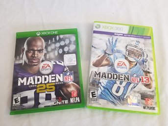 Xbox One & 360 Madden 13 & 25 Video Games