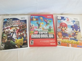 Wii Mario Brothers Video Game Lot