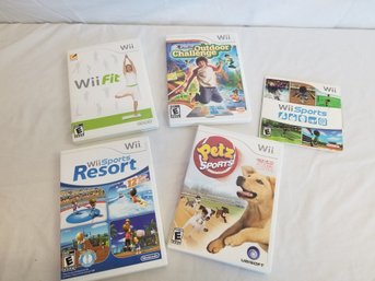 Wii Video Games - Sports - Wii Resorts Sports, Petz Sports, Fit & More  - Lot #2