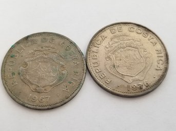 1967 1976  Costa Rica 25 Centimos