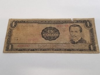 El Salvador 1 Colones Bank Note