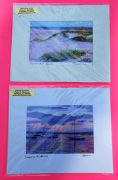Pair Of Unframed Prints By Artist Peter C. Saverine From Fairfield, CT