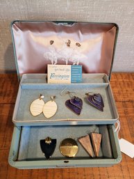 Vintage Farrington 1950s Jewelry Box With Ballerinas Paired With Pendants And Earrings